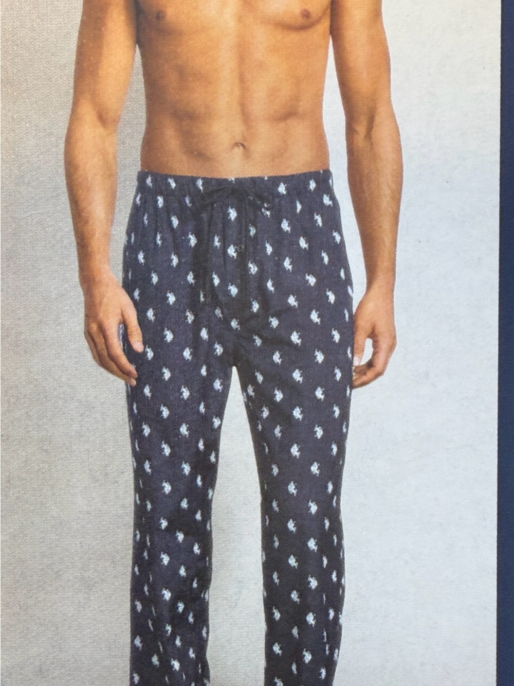U.S. Polo Assn. Navy Elastic-Waist Lounge Pants with Logo Waistband